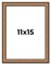 Slim Profile Gold Picture Frame - UV Acrylic, Foam Board Backing, Hanging Hardware
